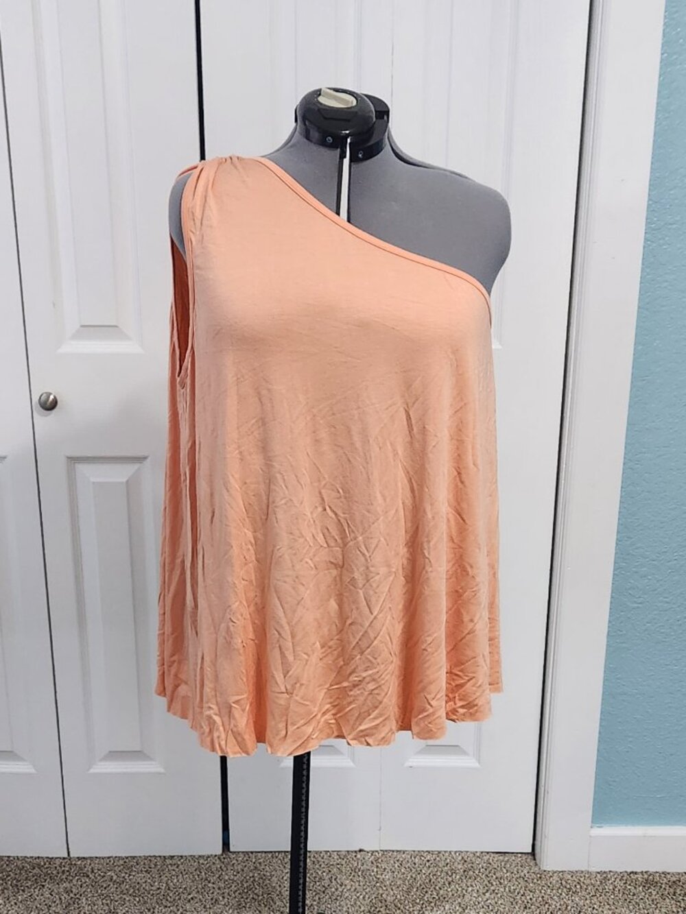 Rare Rachel Pally Rena Top 2X NWT White Label Cantaloupe One Shoulder